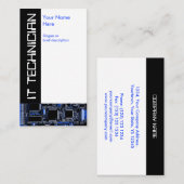 Circuit Blue 2 "IT-technicus"-visitekaartje Visitekaartje (Voorkant / Achterkant)
