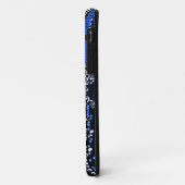 Circuit Blue 2 monogram iPhone hoesje (Achterkant/links)