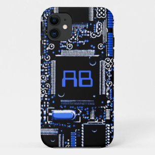Circuit Blue 2 monogram iPhone hoesje