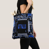 Circuit Blue 2 Monogram over tas blauw terug (Dichtbij)