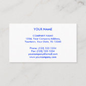 Circuit Blue 2 'monogram visitekaartje wit (Achterkant)