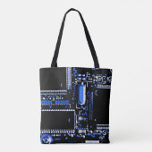 Circuit Blue 2 over de canvas tas (Achterkant)