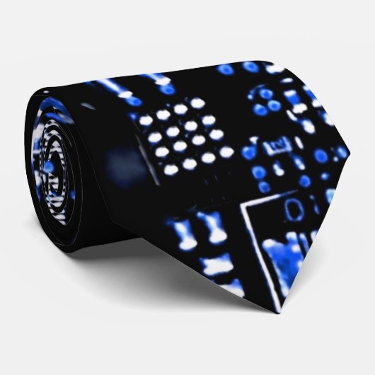 Circuit Blue 2 stropdas dubbelzijdig (Opgerold)