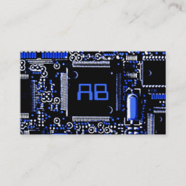Circuit Blue 2'monogram visitekaartje blauw