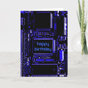 Circuit Blue 'Happy Birthday' kaart voortekst