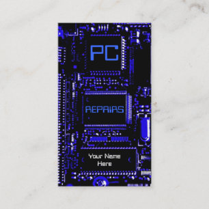 Circuit Blue PC repairs visitekaartje white
