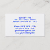 Circuit Blue PC-reparaties, visitekaartje wit (Achterkant)