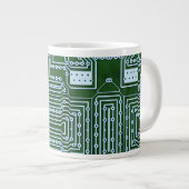 Circuit Board Achtergrond Grote Koffiekop (Voorkant rechts)