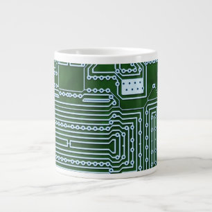 Circuit Board Achtergrond Grote Koffiekop
