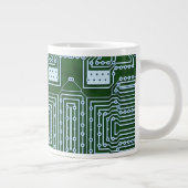 Circuit Board Achtergrond Grote Koffiekop (Rechts)