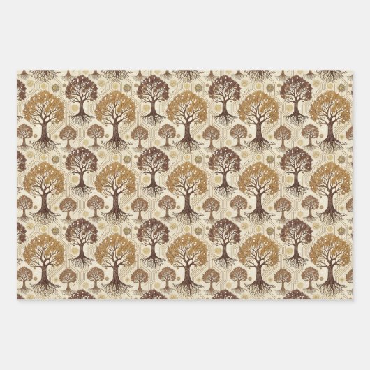 Circuit Board and Trees Roots  Inpakpapier Vel (Voorkant 3)