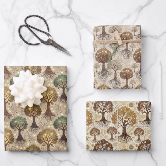 Circuit Board and Trees Roots Inpakpapier Vel