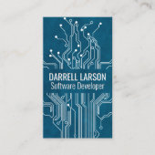 Circuit Board Blauwe textuur achtergrond Visitekaartje (Voorkant)
