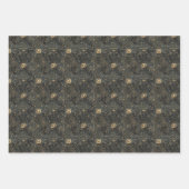 Circuit Board Computer Patroon Zwart Goud Wit Inpakpapier Vel (Voorkant 3)