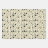 Circuit Board Computer Patroon Zwart Goud Wit Inpakpapier Vel (Voorkant 2)