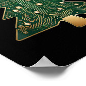 Circuit Board Computer Tech Christmas Tree  Poster (Hoek)