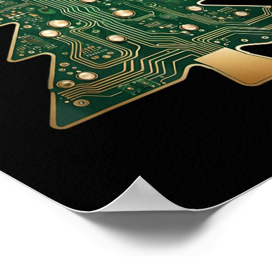 Circuit Board Computer Tech Christmas Tree Poster (Hoek)