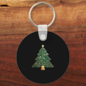 Circuit Board Computer Tech Christmas Tree Sleutelhanger (Voorkant)