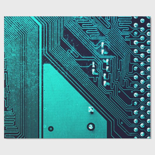Circuit board. Electronic computer hardware techno Cadeaupapier (Vlak)