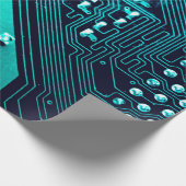 Circuit board. Electronic computer hardware techno Cadeaupapier (Hoek)