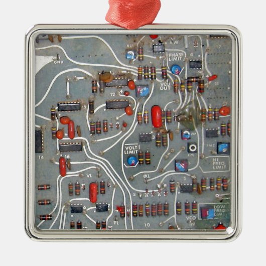 circuit board electronics metalen ornament (Voorkant)