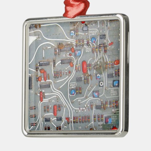 circuit board electronics metalen ornament (Links)