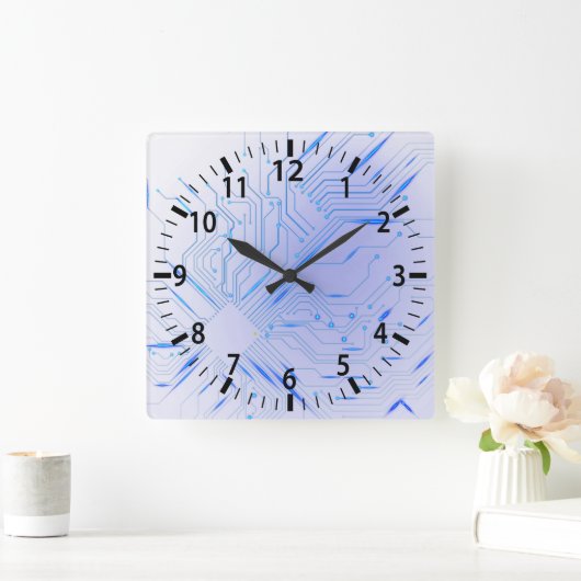 Circuit Board Elegance wandklok (Huis)