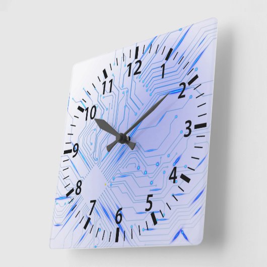 Circuit Board Elegance wandklok (Hoek)