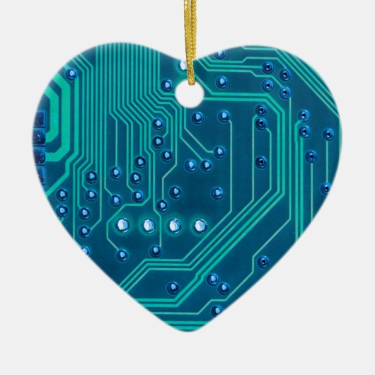 Circuit Board Geek Technologie Keramisch Ornament (Voorkant)