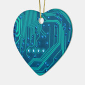 Circuit Board Geek Technologie Keramisch Ornament (Links)