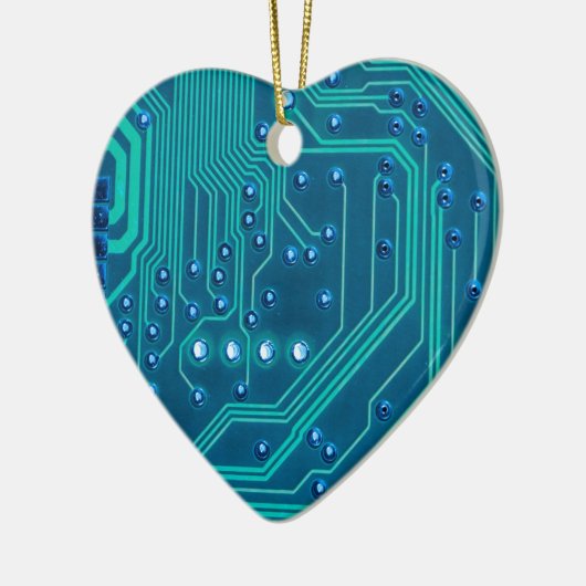 Circuit Board Geek Technologie Keramisch Ornament (Links)