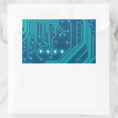 Circuit Board Geek Technologie Rechthoekige Sticker (Tas)