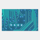 Circuit Board Geek Technologie Rechthoekige Sticker (Voorkant)