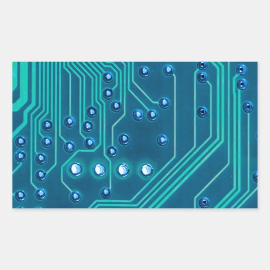 Circuit Board Geek Technologie Rechthoekige Sticker (Voorkant)