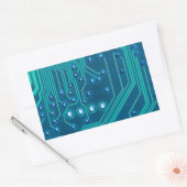 Circuit Board Geek Technologie Rechthoekige Sticker (Envelop)