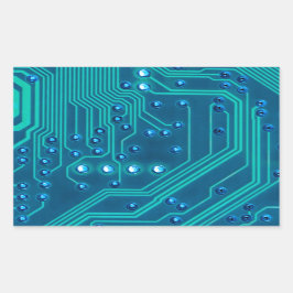 Circuit Board Geek Technologie Rechthoekige Sticker