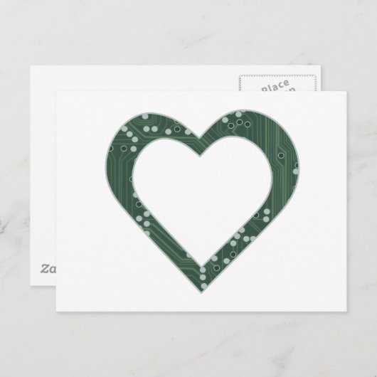 Circuit Board Heart Briefkaart (Voorkant / Achterkant)