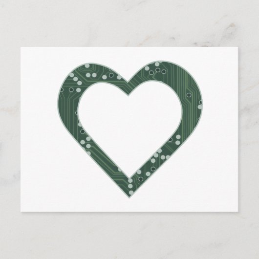 Circuit Board Heart Briefkaart (Voorkant)