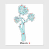 Circuit Board Mechanical Flowers Geek Girl Sticker (Vel)