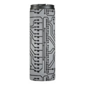 Circuit Board Metalic Monogrammed Tumbler Thermosbeker (Achterkant)