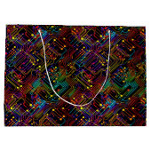 Circuit Board ontwerp illustratie Groot Cadeauzakje (Achterkant)