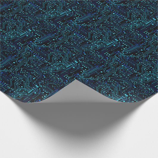 Circuit Board ontwerp illustratie Kussen Cadeaupapier (Hoek)