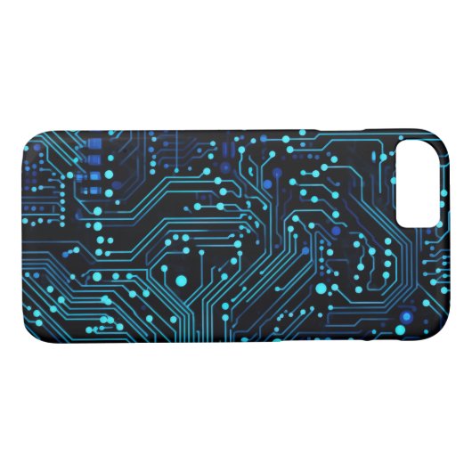 Circuit Board ontwerp illustratie Kussen Case-Mate iPhone Case (Achterkant (Horizontaal))