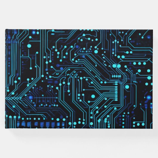 Circuit Board ontwerp illustratie Kussen Gastenboek (Voorkant)