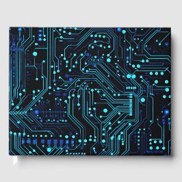 Circuit Board ontwerp illustratie Kussen Gastenboek