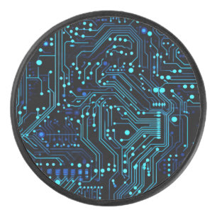 Circuit Board ontwerp illustratie Kussen Hockey Puck