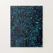 Circuit Board ontwerp illustratie Kussen Legpuzzel (Verticaal)