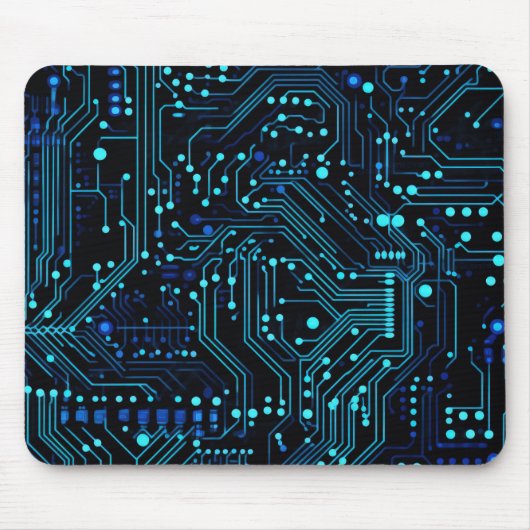 Circuit Board ontwerp illustratie Kussen Muismat (Voorkant)