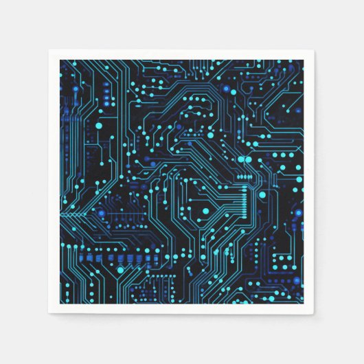 Circuit Board ontwerp illustratie Kussen Servet (Voorkant)