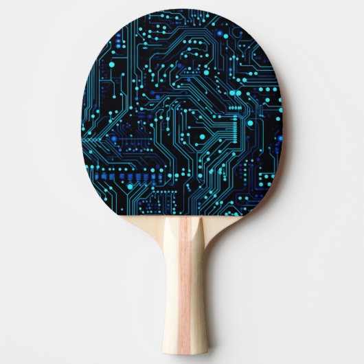 Circuit Board ontwerp illustratie Kussen Tafeltennisbatje (Voorkant)